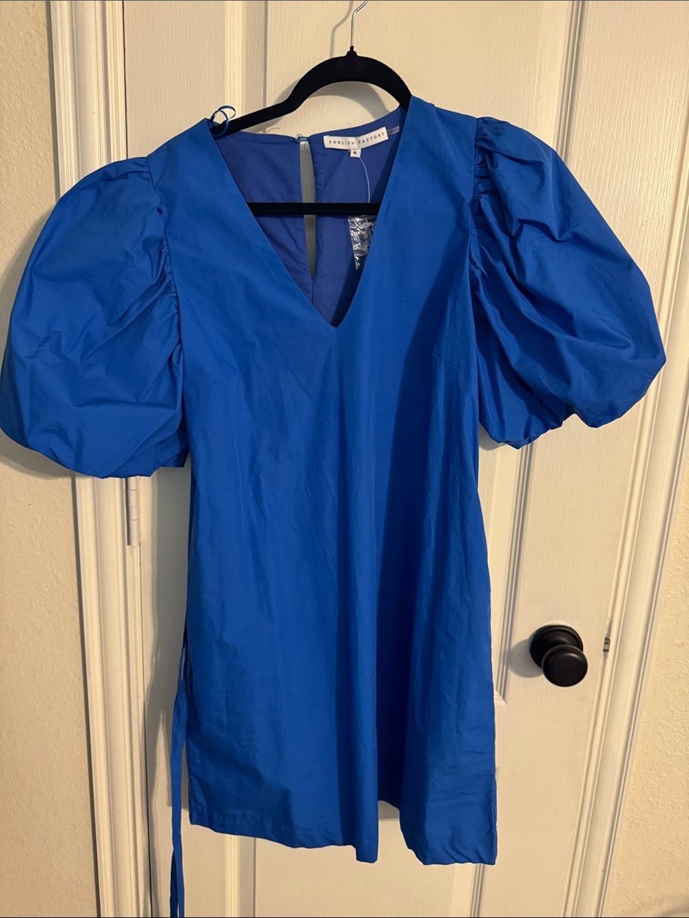 English Factory Royal Blue V-Neck Dress